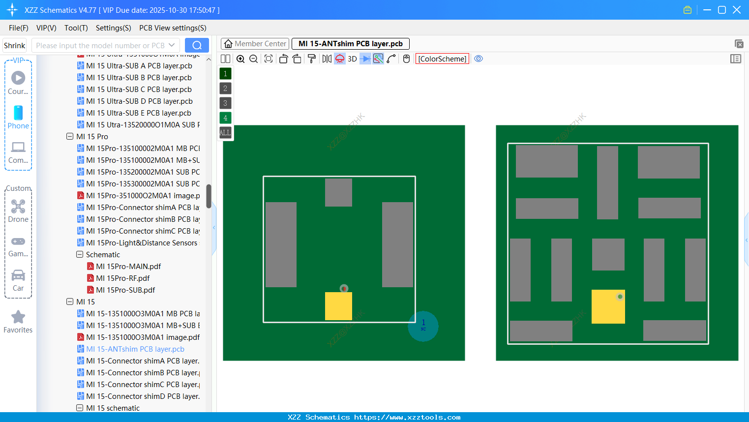 Xiaomi MI 15-ANTshim PCB Layer